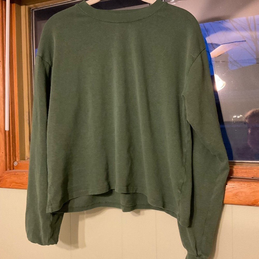 Jungmaven hemp blend cropped long sleeve tee